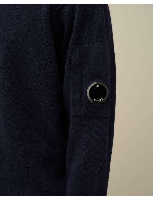 CP Company jersey cuello redondo lambswool azul marino | Ego Madrid