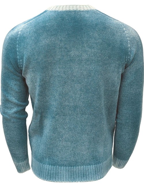 AROVESCIO jersey lana reversible Brushed Colour  ottanio | Ego Madrid