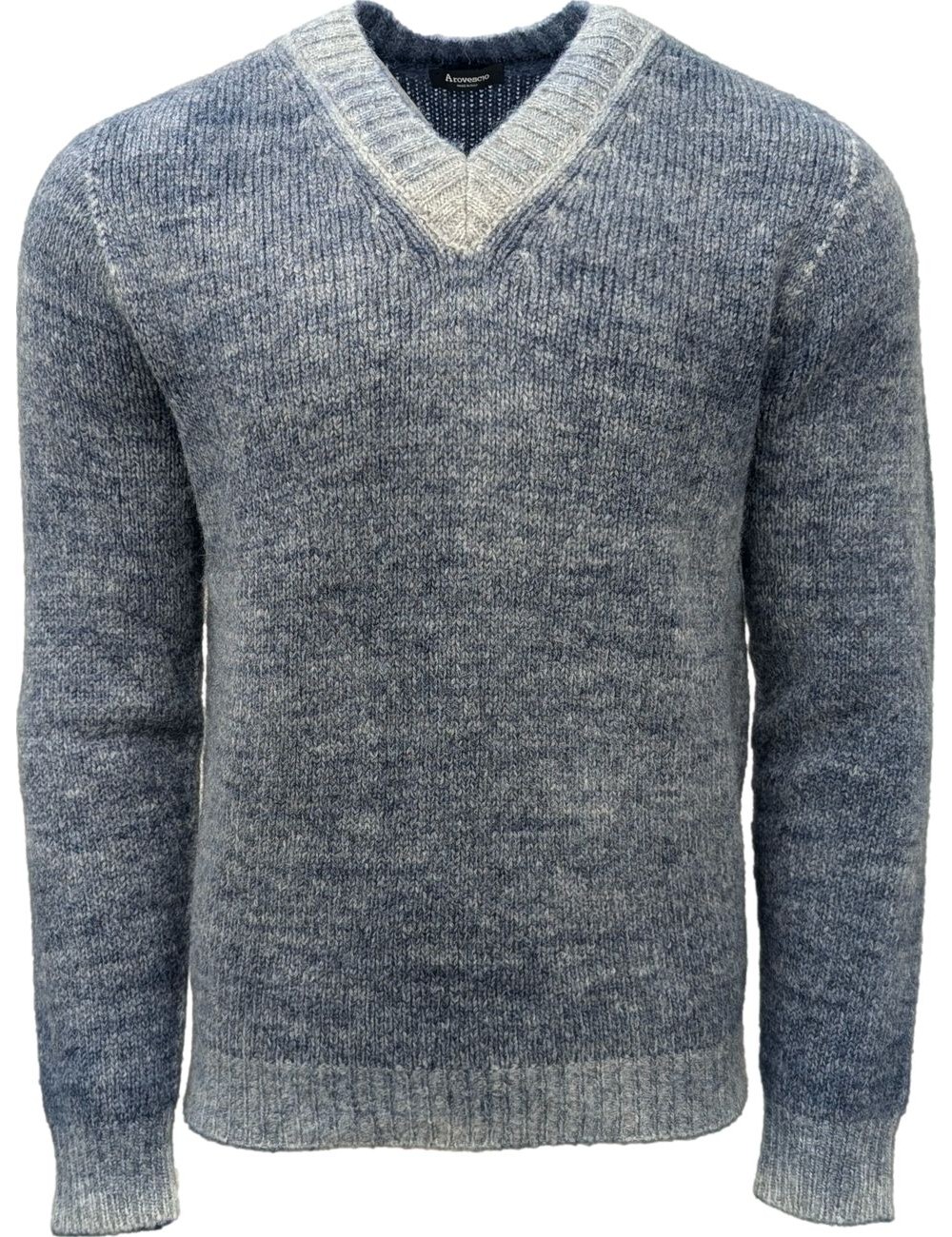 AROVESCIO jersey pico alpaca Brushed Colour azul | Ego Madrid