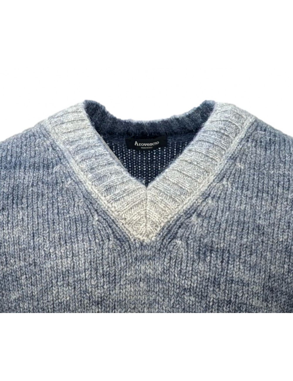 AROVESCIO jersey pico alpaca Brushed Colour azul | Ego Madrid
