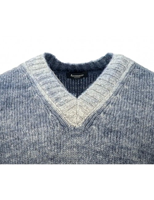 AROVESCIO jersey pico alpaca Brushed Colour azul | Ego Madrid