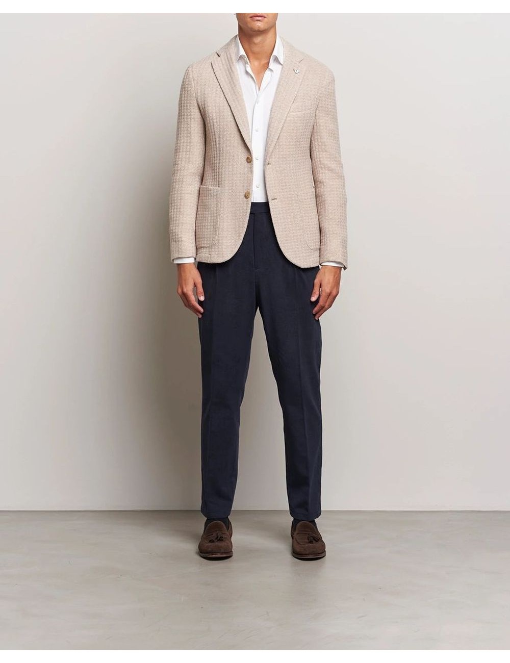 L.B.M. 1911 Americana beige en jersey | Almirante Seis Madrid