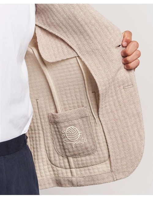 L.B.M. 1911 Americana beige en jersey | Almirante Seis Madrid