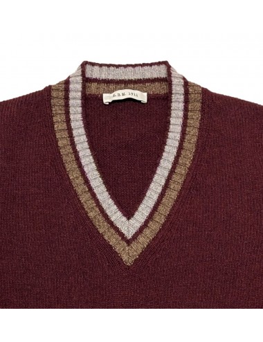 Almirante Seis Madrid | L.B.M. Jersey granate cuello pico Mohair 2