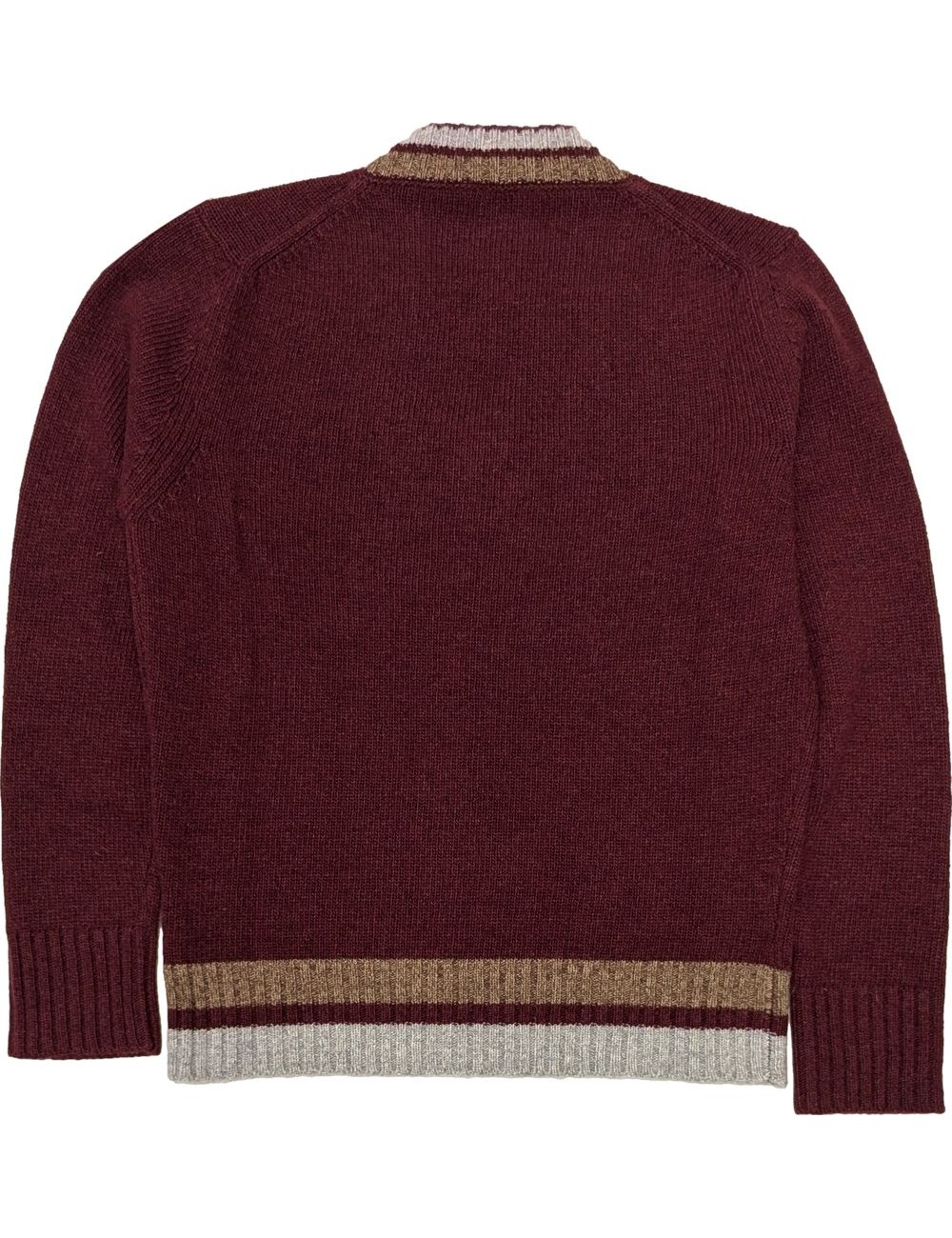 Almirante Seis Madrid | L.B.M. Jersey granate cuello pico Mohair