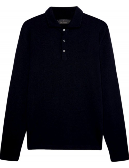 Ferrante polo negro cuello camisa negro | Almirante Seis Madrid