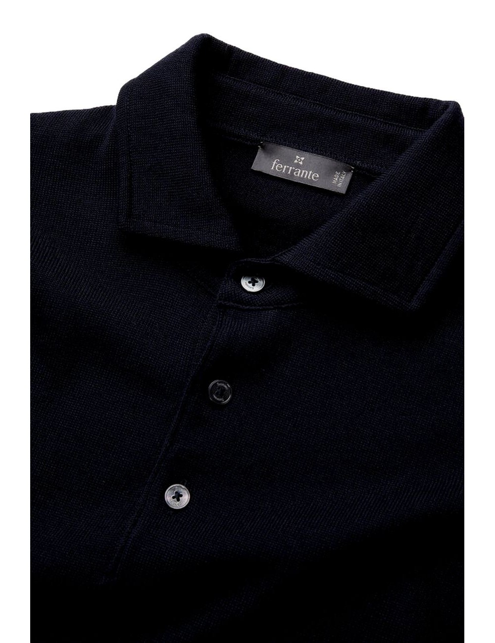 Ferrante polo negro cuello camisa negro | Almirante Seis Madrid