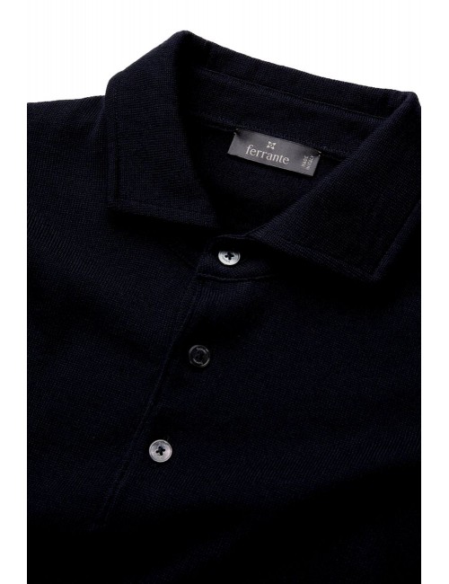 Ferrante polo negro cuello camisa negro | Almirante Seis Madrid
