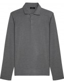Ferrante polo gris plomo cuello camisero