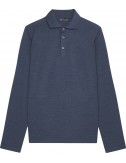 Ferrante polo azul denim cuello camisero