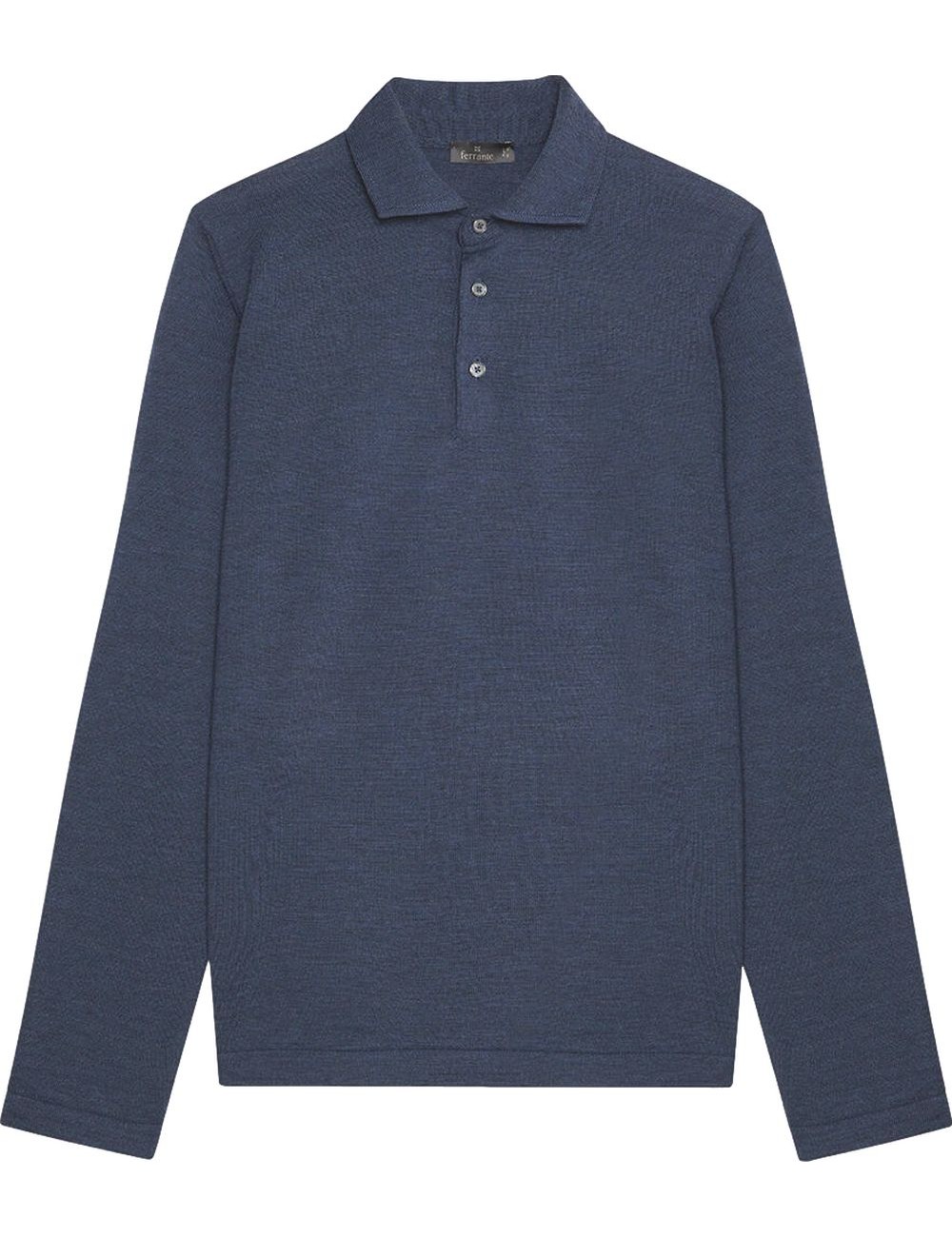 Ferrante polo negro cuello camisa azul | Almirante Seis Madrid