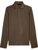 Ferrante polo marrón cuello camisero