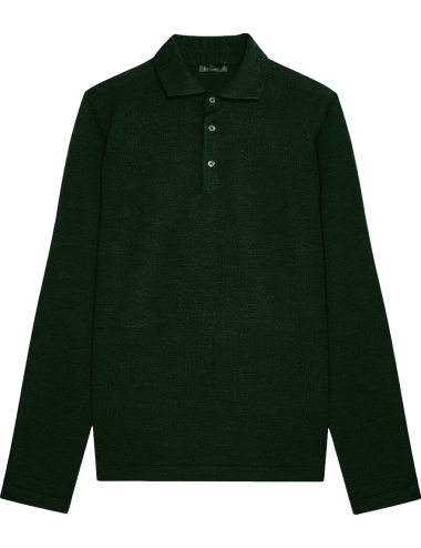 Ferrante polo negro cuello camisa verde | Almirante Seis Madrid