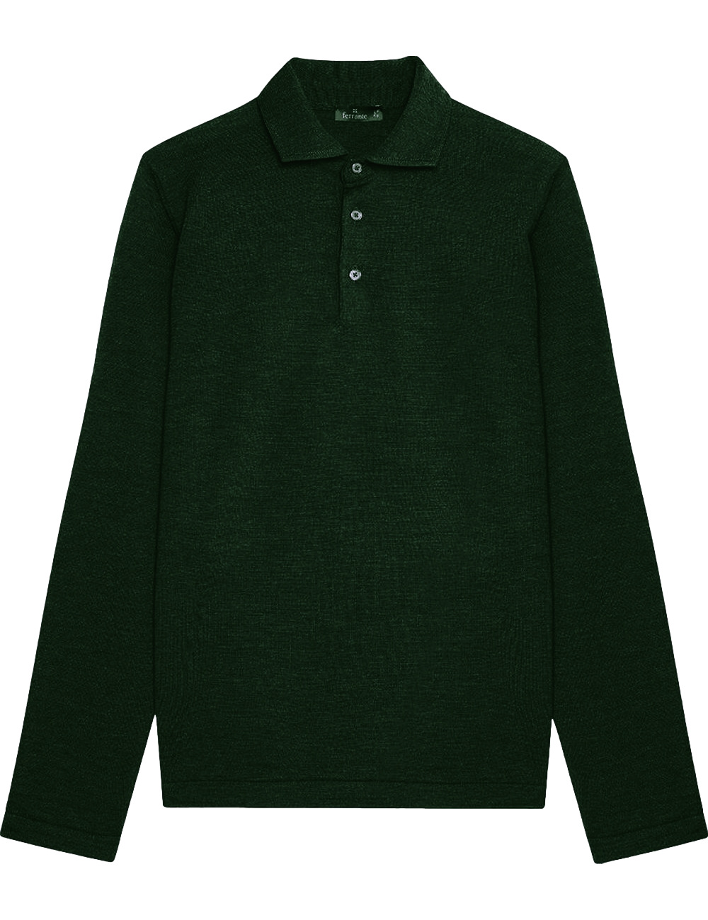 Ferrante polo negro cuello camisa verde | Almirante Seis Madrid