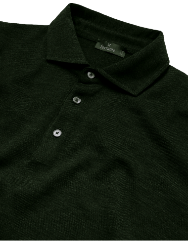 Ferrante polo negro cuello camisa verde | Almirante Seis Madrid 2