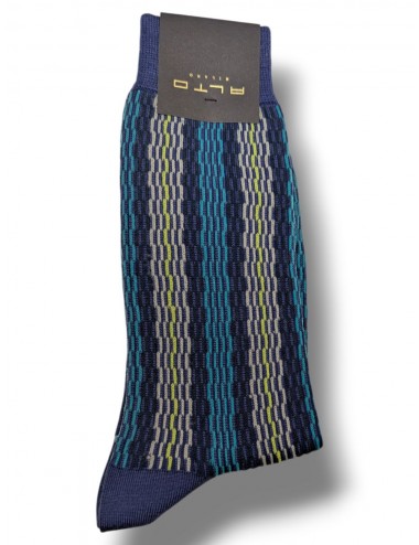 Alto Milano calcetín para hombre Roy azul tinta
