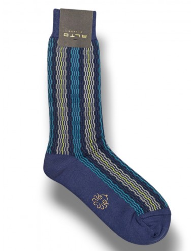Alto Milano calcetín para hombre Roy azul tinta 2