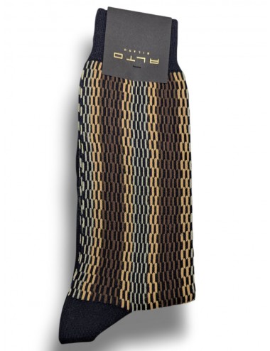 Alto Milano calcetín para hombre Roy  negro