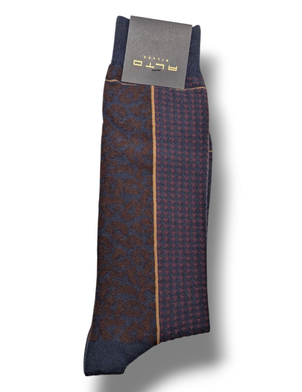 Ego Madrid | Alto Milano calcetín Arthur azul y marrón