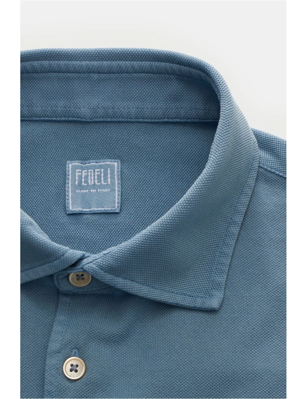 A6 | Fedeli camisa Steve piqué azul ahumado