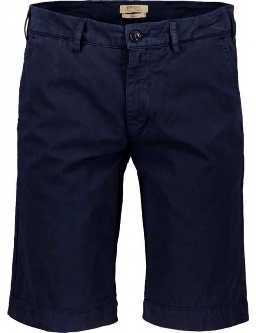 Bermuda en algodón 100% tipo chino en color azul marino lavado.