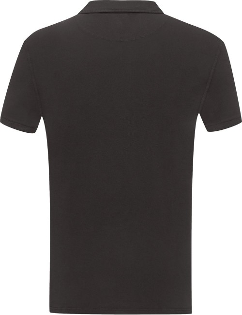 Polo manga corta Fedeli piqué de algodón gris oscuro  | Ego Madrid
