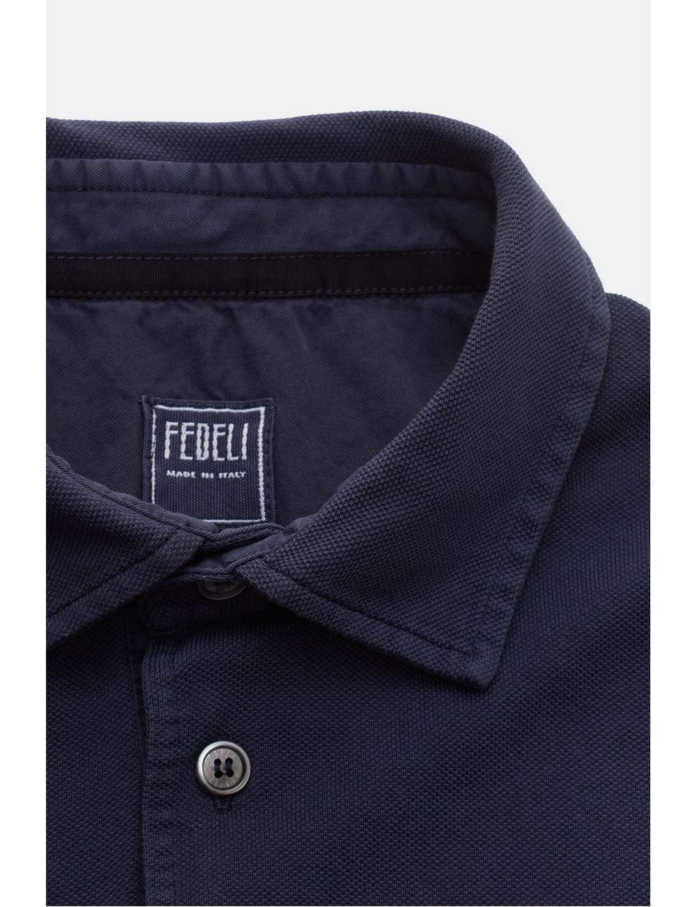Fedeli Polo manga corta north  piqué algodón azul marino | Ego Madrid