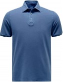 FEDELI Polo North Manga Corta piqué azul jeans