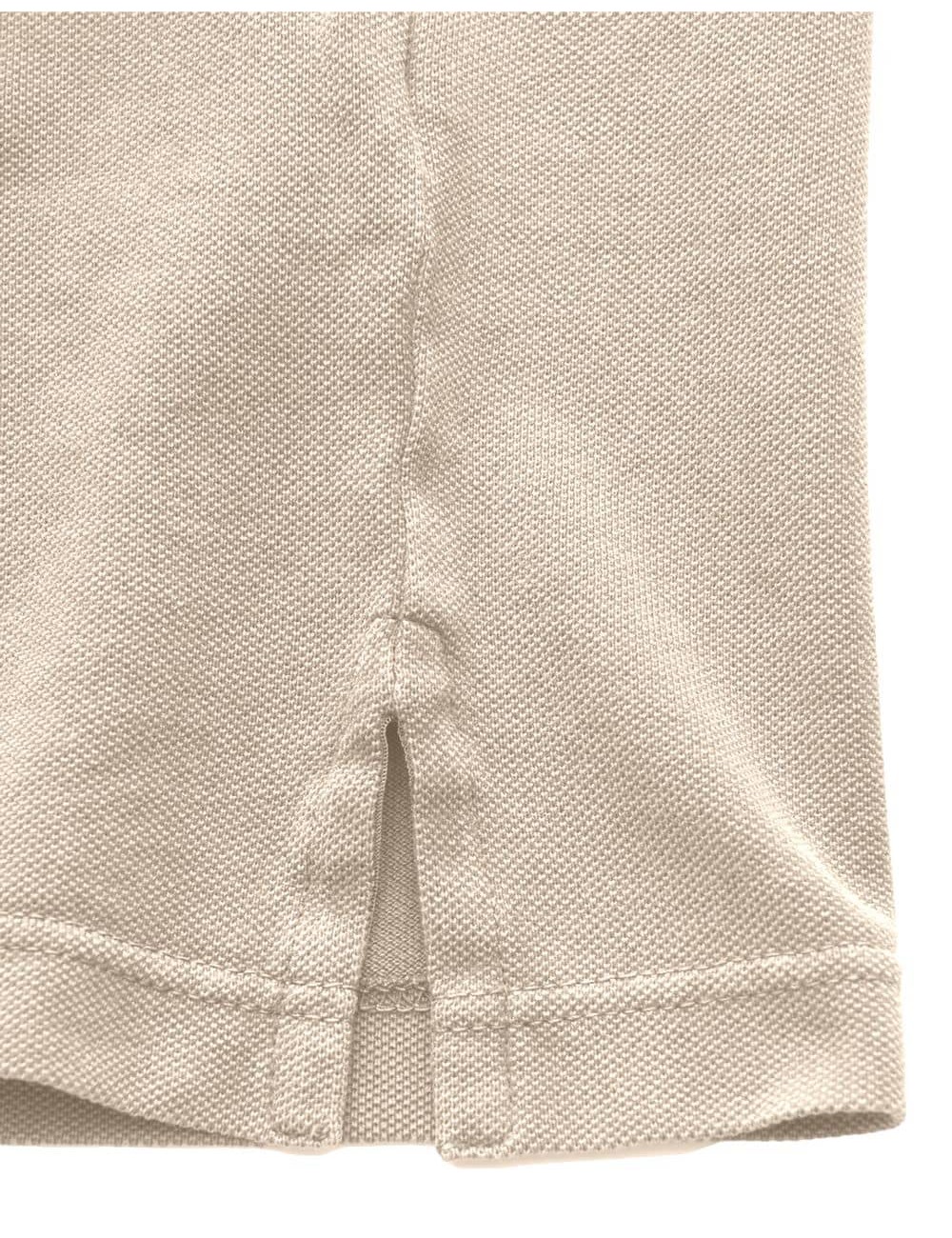 Polo manga corta Fedeli piqué  algodón beige  | Almirante Seis Madrid