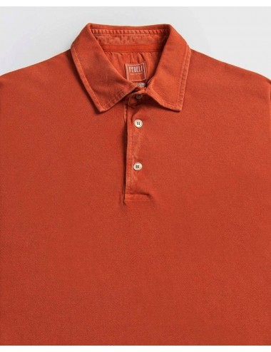 Polo rojo manga corta Fedeli piqué naranja paprika oscuro| Ego Madrid 2