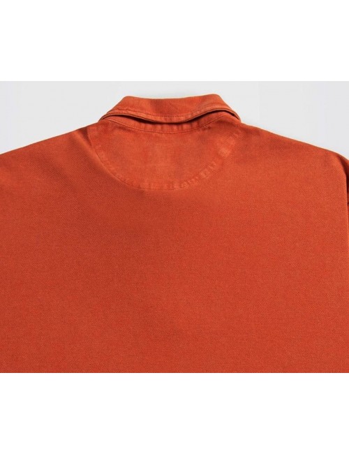 Polo rojo manga corta Fedeli piqué naranja paprika oscuro| Ego Madrid