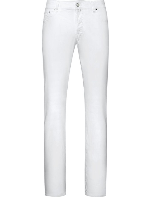 Jacob Cohën gabardina algodón elastica  blanco | Almirante Seis Madrid