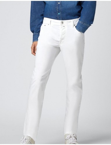 Jacob Cohën gabardina algodón elastica  blanco | Almirante Seis Madrid 2