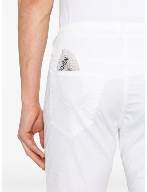 Jacob Cohën gabardina algodón elastica  blanco | Almirante Seis Madrid
