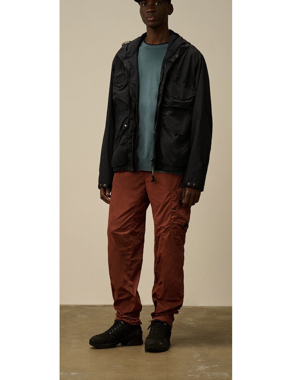 C.P. COMPANY FLATT NYLON GOOGLE JACKET AZUL MARINO | Ego Madrid