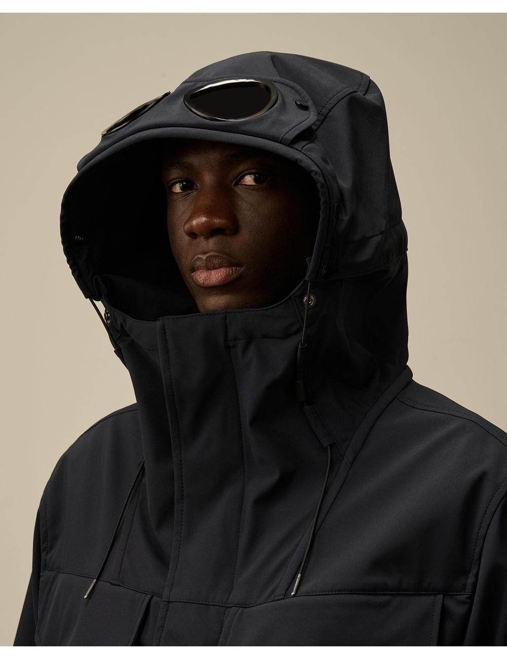 C.P. Company Shell-R Doble bolsillo Goggle Jacket azul marino | Ego Madrid