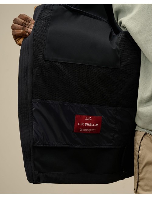 C.P. Company Shell-R Doble bolsillo Goggle Jacket azul marino | Ego Madrid