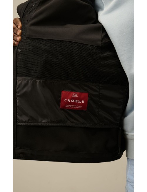 C.P. Company Shell-R Doble bolsillo Goggle Jacket negro | Ego Madrid
