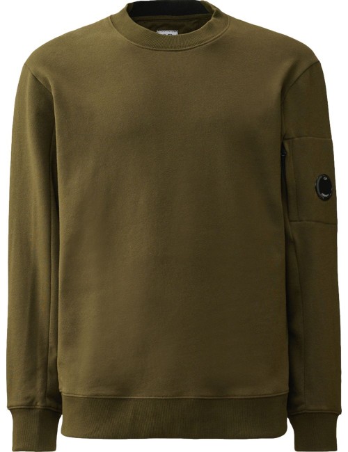 C.P. Company sudadera diagonal raised cuello redondo verde| Ego Madrid