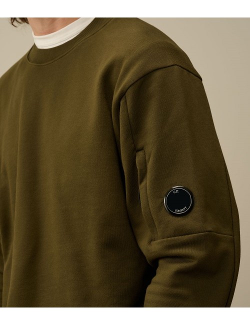 C.P. Company sudadera diagonal raised cuello redondo verde| Ego Madrid