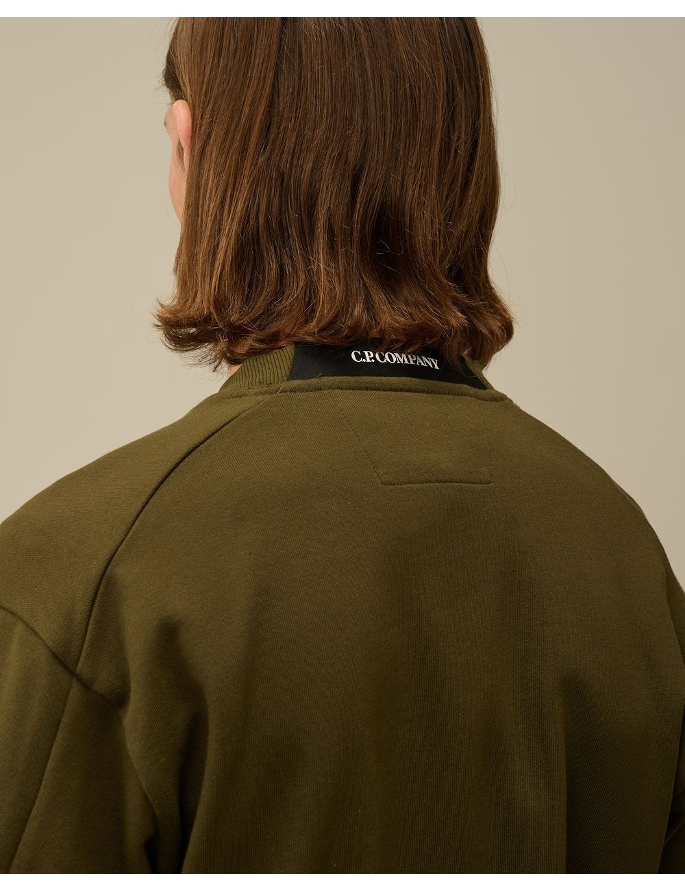 C.P. Company sudadera diagonal raised cuello redondo verde| Ego Madrid