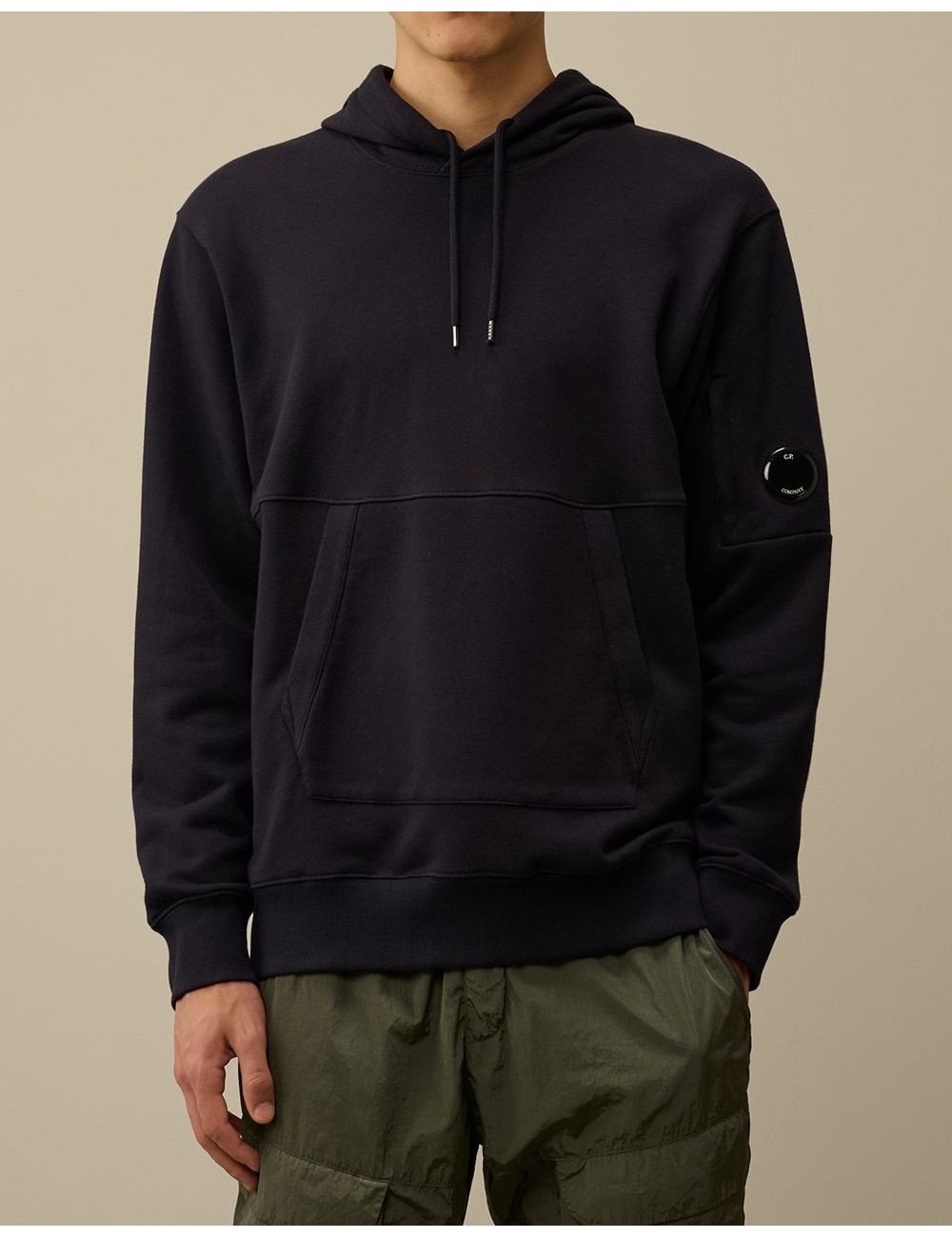 C.P. Company Madrid Diagonal Raised Fleece Hooded Sweatshirt azul