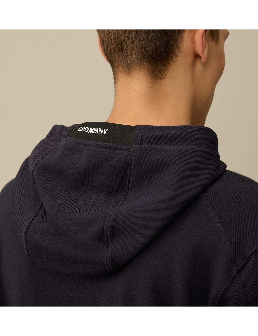 C.P. Company Madrid Diagonal Raised Fleece Hooded Sweatshirt azul