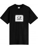 C.P. Company Camiseta negra 30/1 Jersey Logo Label