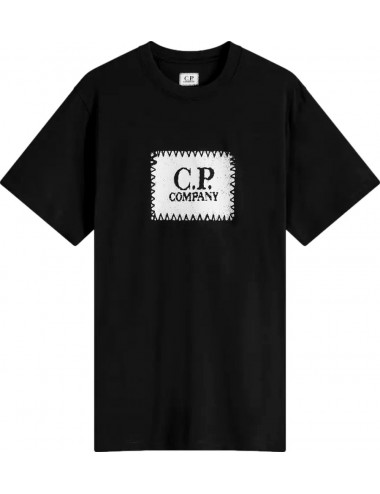 C.P. Company Camiseta negra 30/1 Jersey Logo Label | Ego Madrid