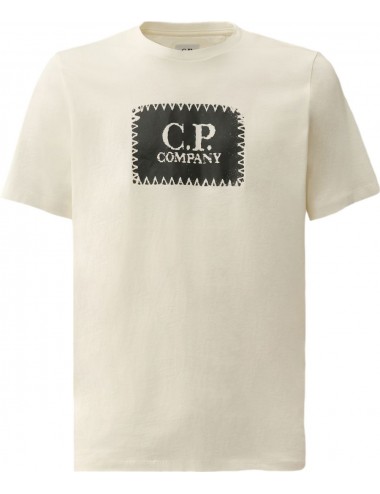 Ego Madrid C.P. Company Camiseta blanca 30/1 Jersey Logo Label
