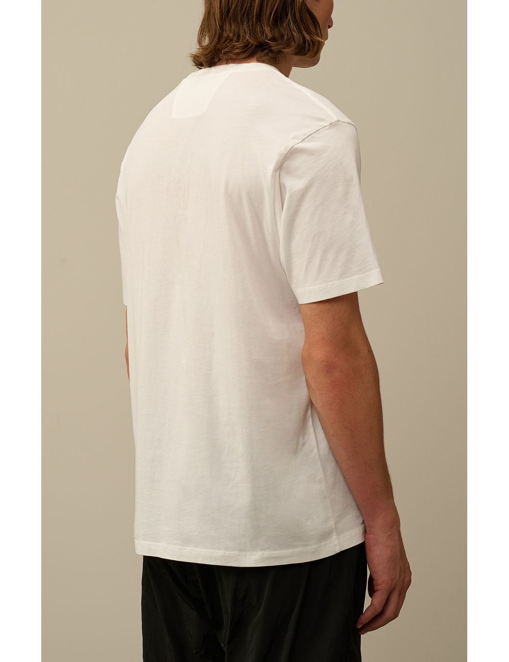 C.P. Company Camiseta blanca 30/1 Jersey Logo Label | Ego Madrid