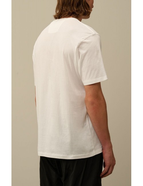 C.P. Company Camiseta blanca 30/1 Jersey Logo Label | Ego Madrid
