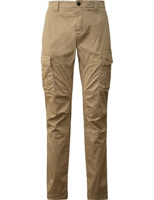 C.P. Company Stretch Sateen Cargo Logo Pants Vintage Khaki