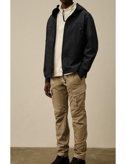 C.P. Company Stretch Sateen Cargo Logo Pant Vintage Khaki | Ego Madrid